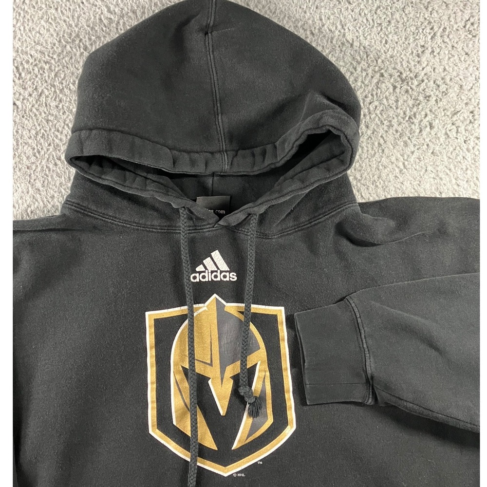 Adidas Hoodie Vegas Golden Knights Men 2XL Black NHL Hockey Graphic Pullover‎